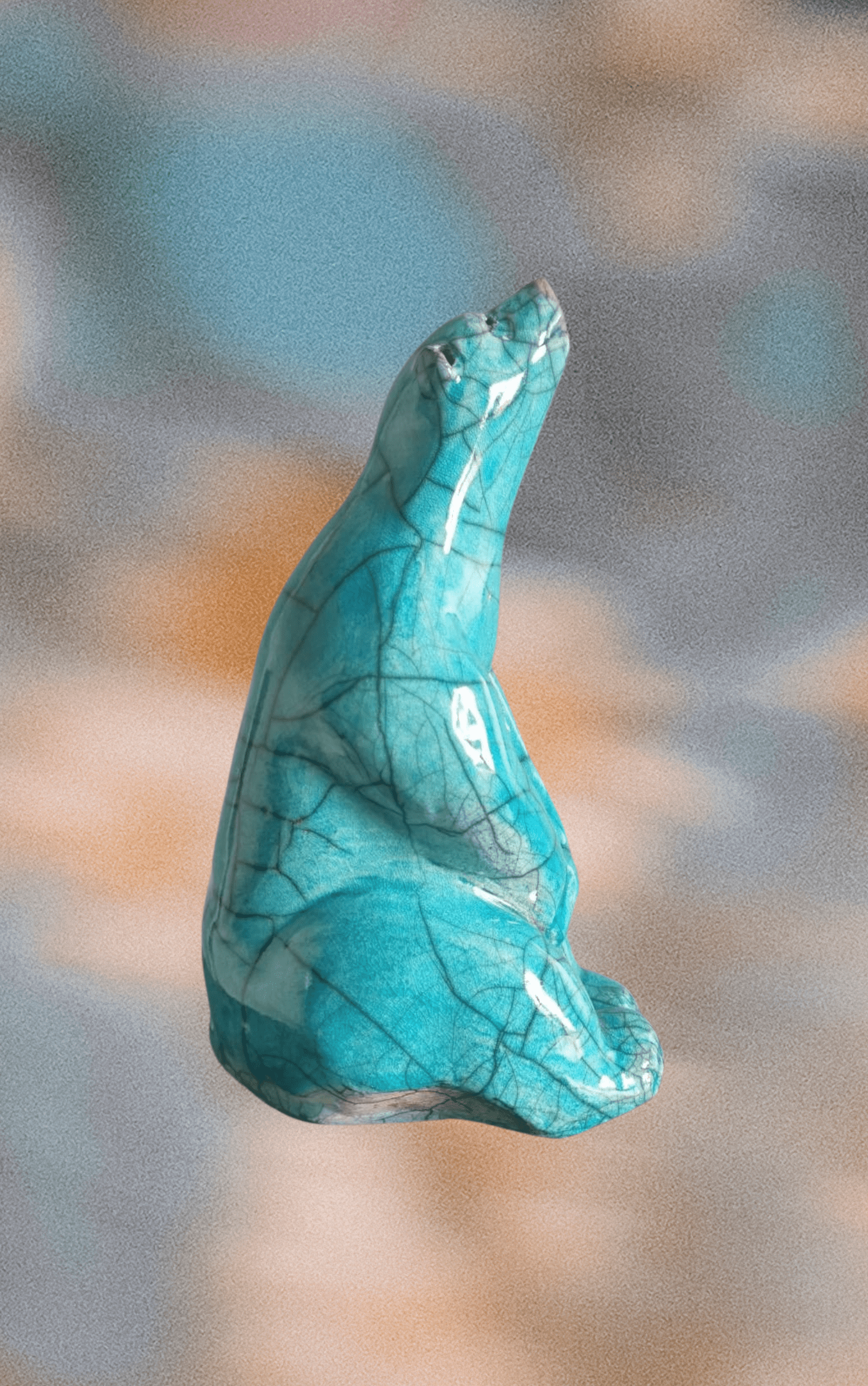 Petit ours rêveur turquoise (vendue)